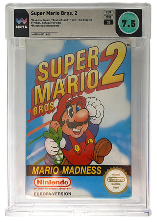 Super Mario Bros. 2 WATA Grading CIB 7.5 (DE) · Sammlerstück