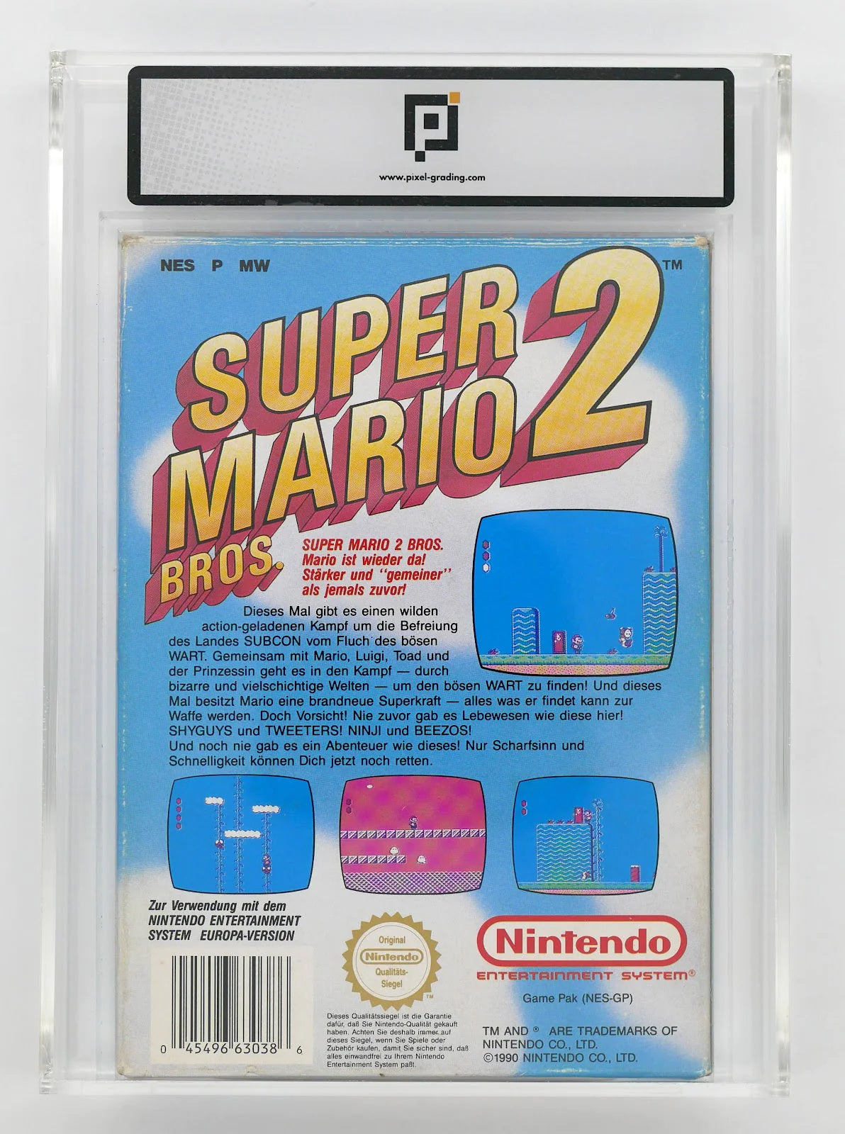 Super Mario Bros. 2 Pixel Grading CIB 75+ (DE) · Sammlerstück