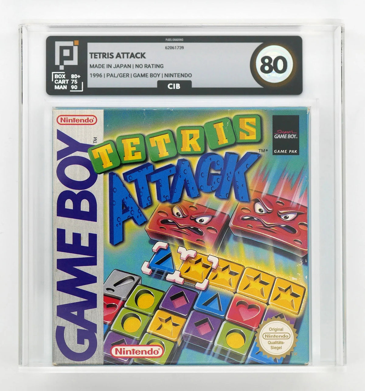 Tetris Attack Pixel Grading CIB 80 (DE) · Sammlerstück