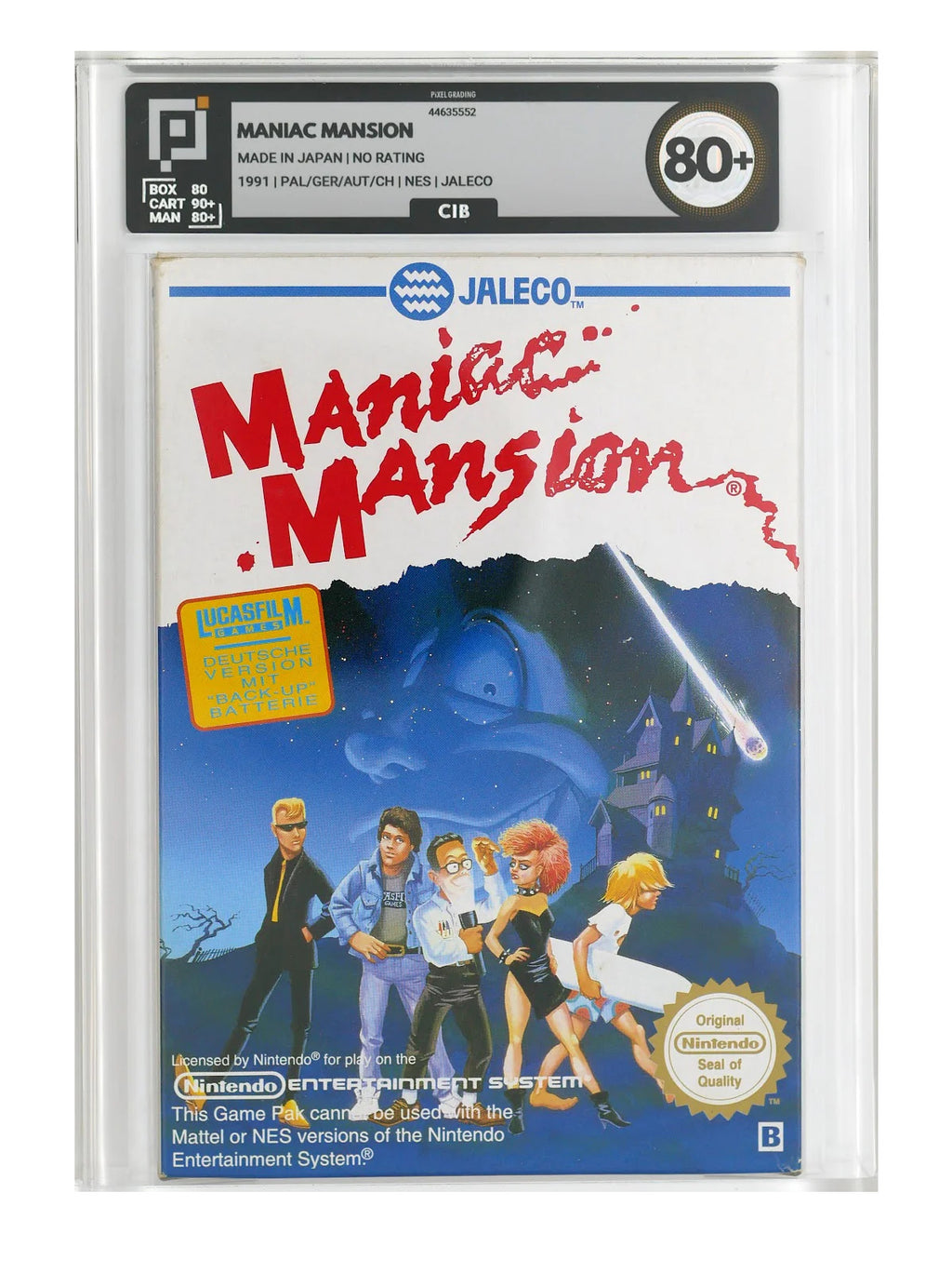 Maniac Mansion Pixel Grading CIB 80+ (DE) · Sammlerstück