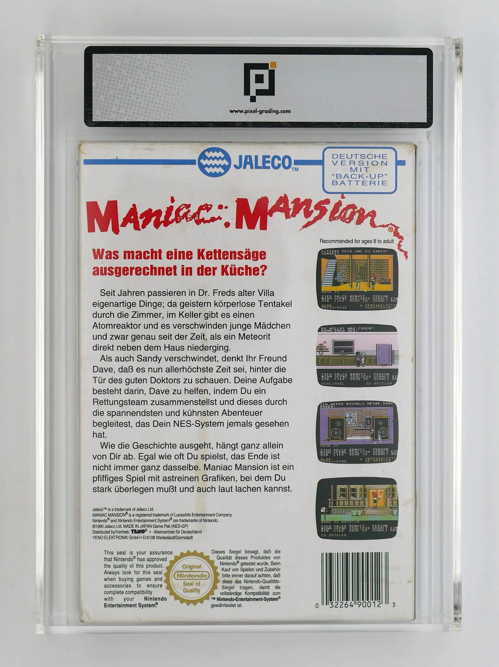Maniac Mansion Pixel Grading CIB 80+ (DE) · Sammlerstück