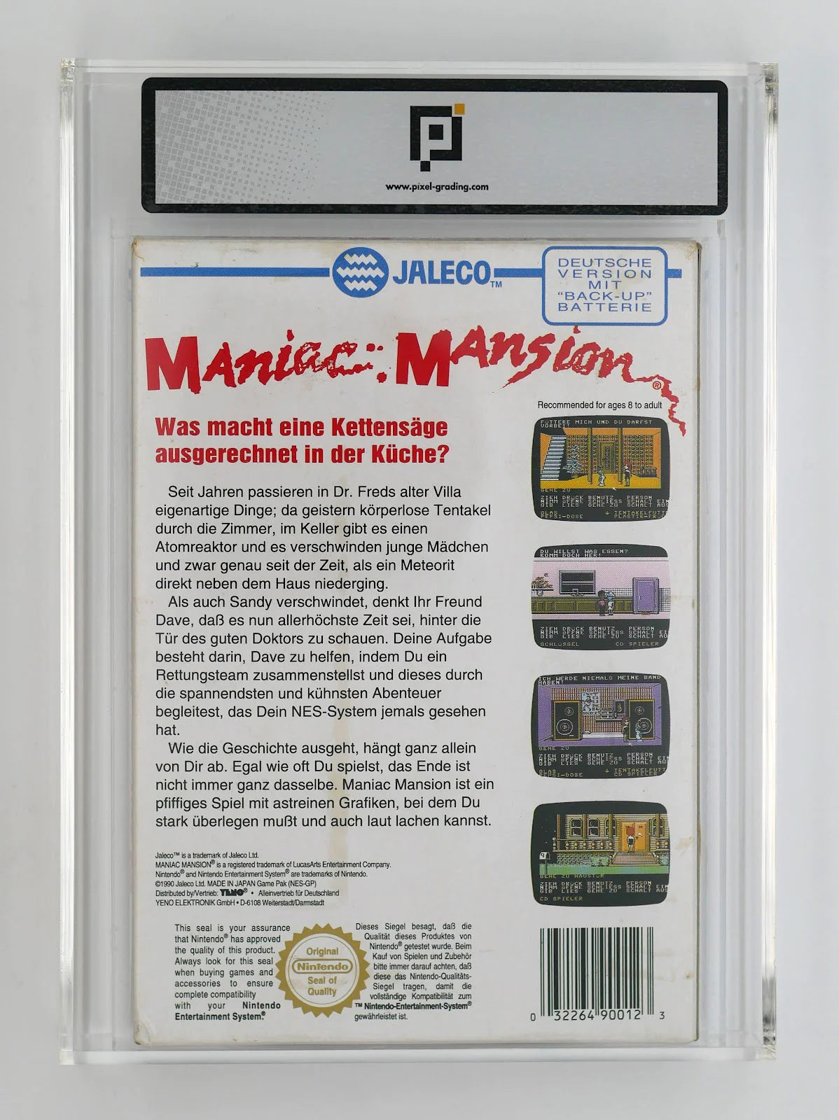 Maniac Mansion Pixel Grading CIB 80+ (DE) · Sammlerstück