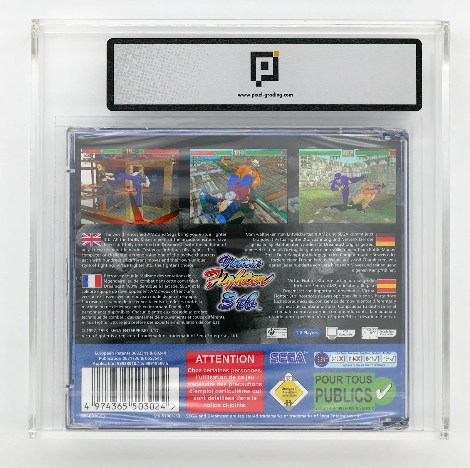 Virtua Fighter 3tb Pixel Grading SEALED 85 (EU) · Sammlerstück