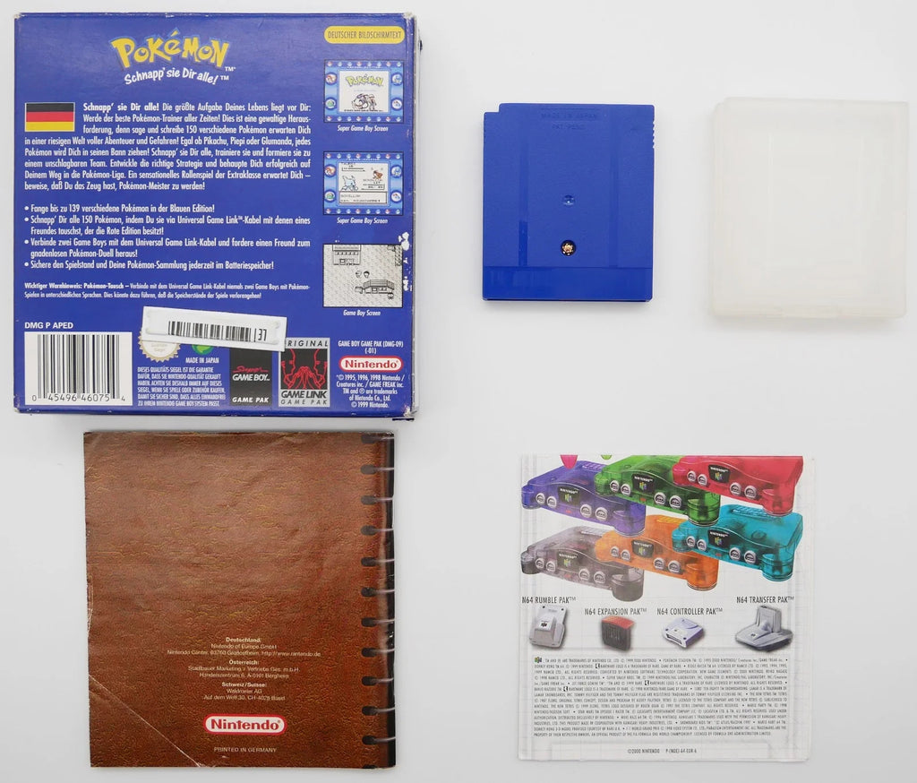 Pokemon Blaue Edition Pixel Grading CIB 75 (DE) · Sammlerstück