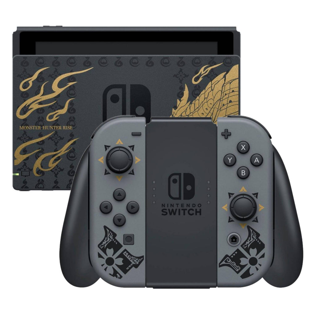 Konsole + Joy-Con Controller + Grip + Station + Zubehör Monster Hunter Rise Edition