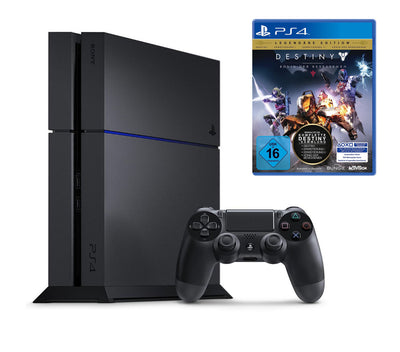 Konsole 500GB schwarz + Destiny: König der Besessenen + Original Controller