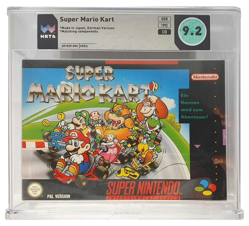 Super Mario Kart WATA Grading CIB 9.2 · Sammlerstück