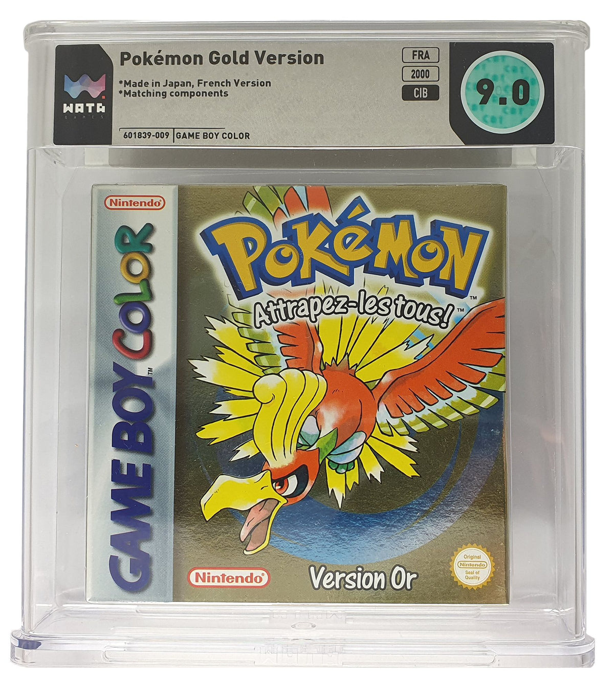Pokemon Goldene Edition / Version Or #WATA Grading CIB 9.0 (FR) · Sammlerstück