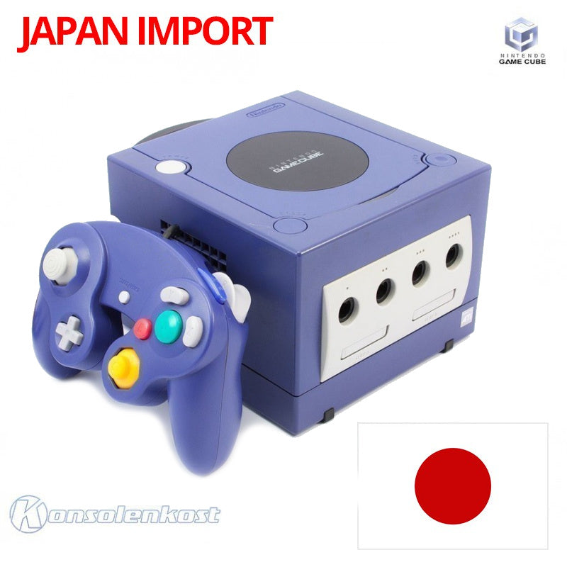 Konsole lila + Controller + dt. Zubehör (JP)