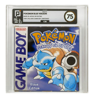 Pokemon Blaue Edition Pixel Grading CIB 75 (DE) · Sammlerstück