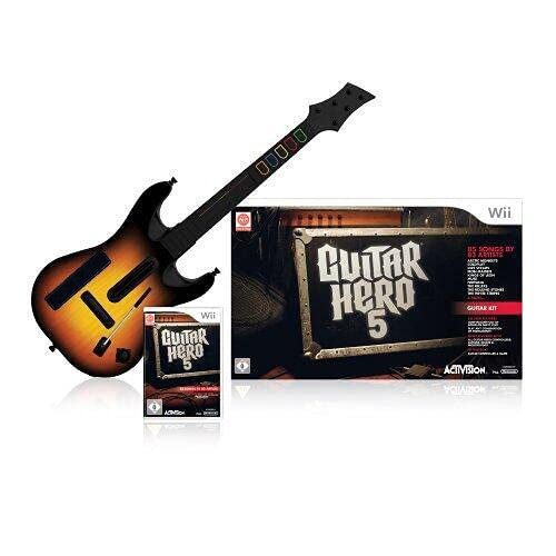 Guitar Hero 5 + Gitarre / Guitar schwarz-rot