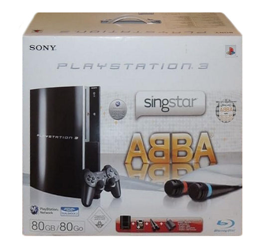 Konsole FAT 80GB + SingStar ABBA + Original Controller + 2 Mikrofone