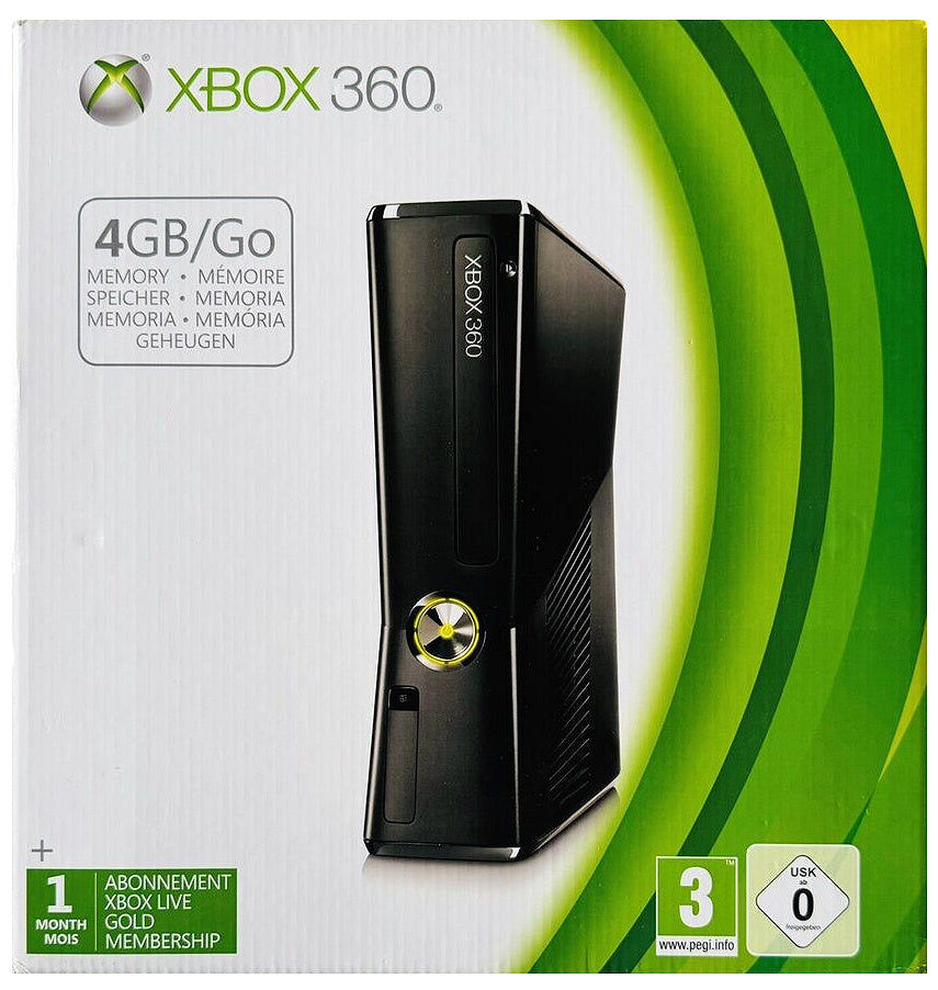 Konsole Slim 4GB glossy-schwarz 120/135W + Original Controller