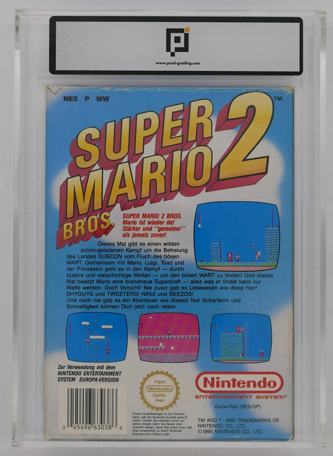 Super Mario Bros. 2 Pixel Grading CIB 75+ (DE) · Sammlerstück