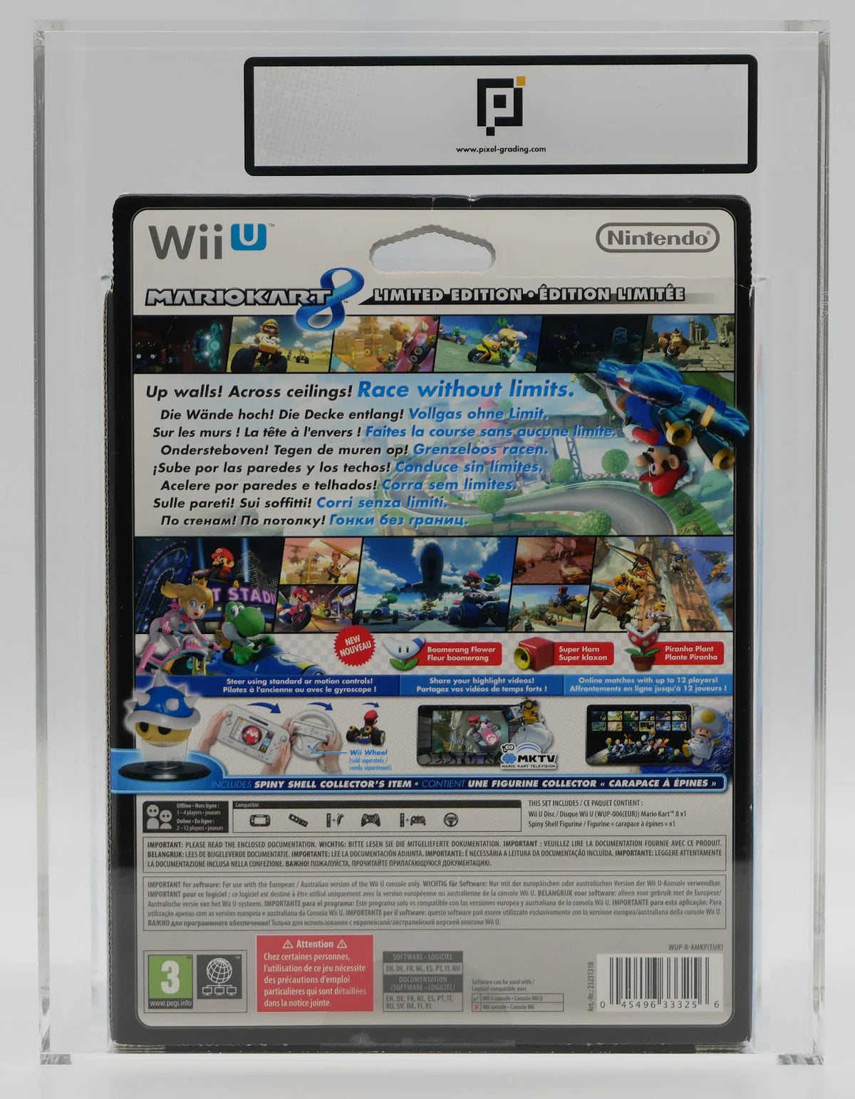 Mario Kart 8 + Spiny Shell Pixel Grading CIB 85+ (DE) — Limited Edition