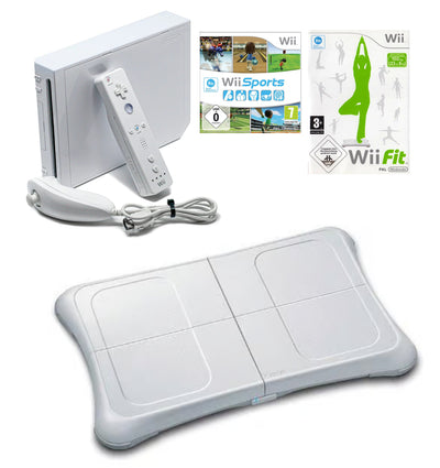 Konsole weiß + Wii Sports + Wii Fit + Original Balance Board + Original Remote