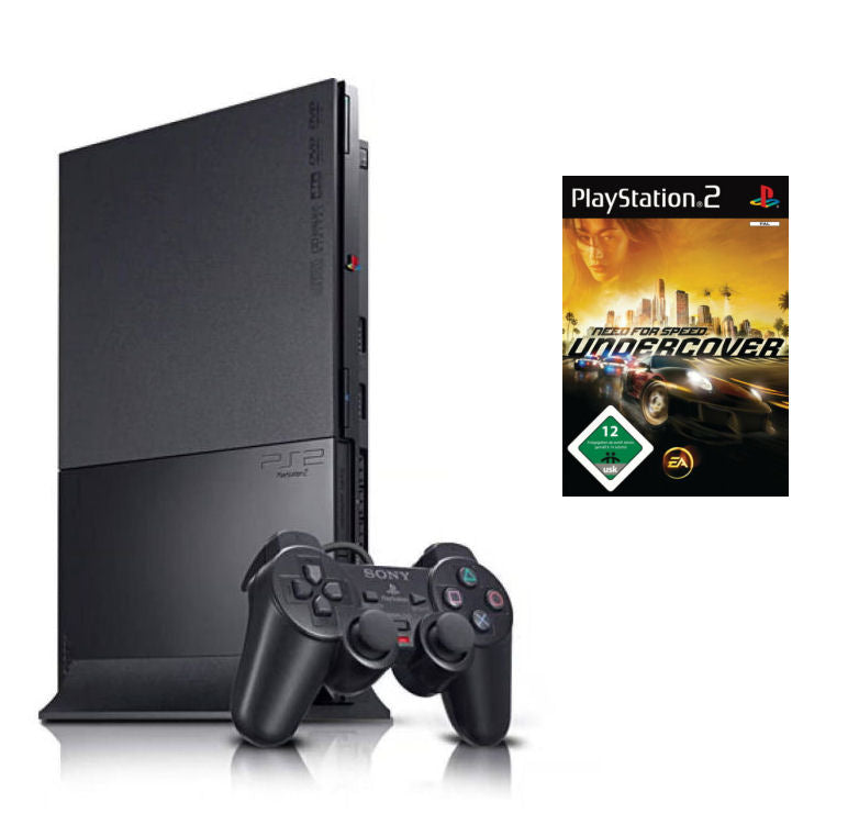 Konsole Slim schwarz + NFS Undercover + Original Sony DualShock Controller