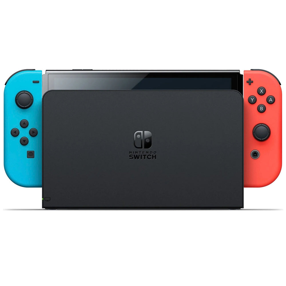 OLED Konsole + 2 Joy-Con Controller Neon-Blau/Neon-Rot + Dock + Netzteil