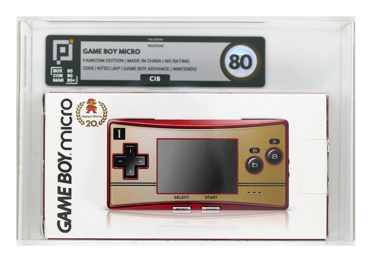 Konsole Famicom - Happy Mario 20th Anniv. + Netzteil Pixel Grading CIB 80 (JP) · Sammlerstück