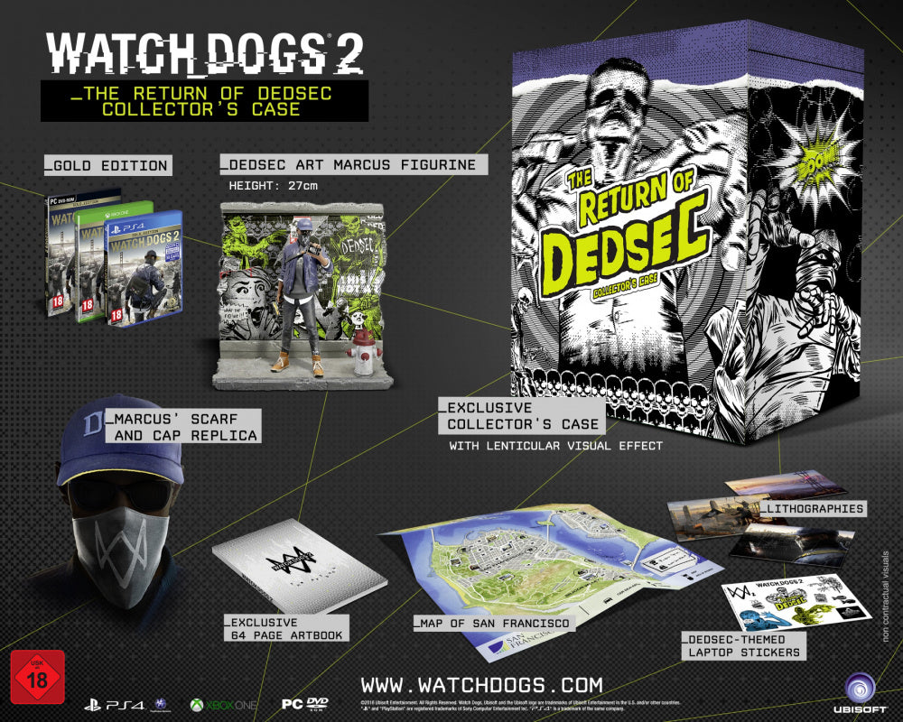 Watch Dogs 2 The Return Of Dedsec Collectors Edition (DE) — Big Box