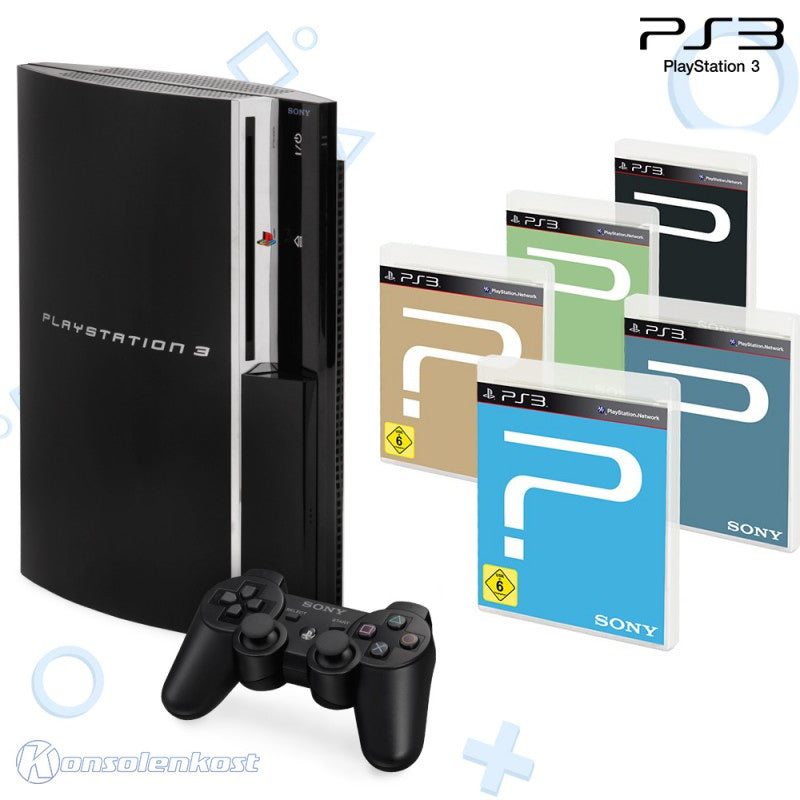 Konsole FAT 40GB schwarz + 10 Spiele + Original Controller
