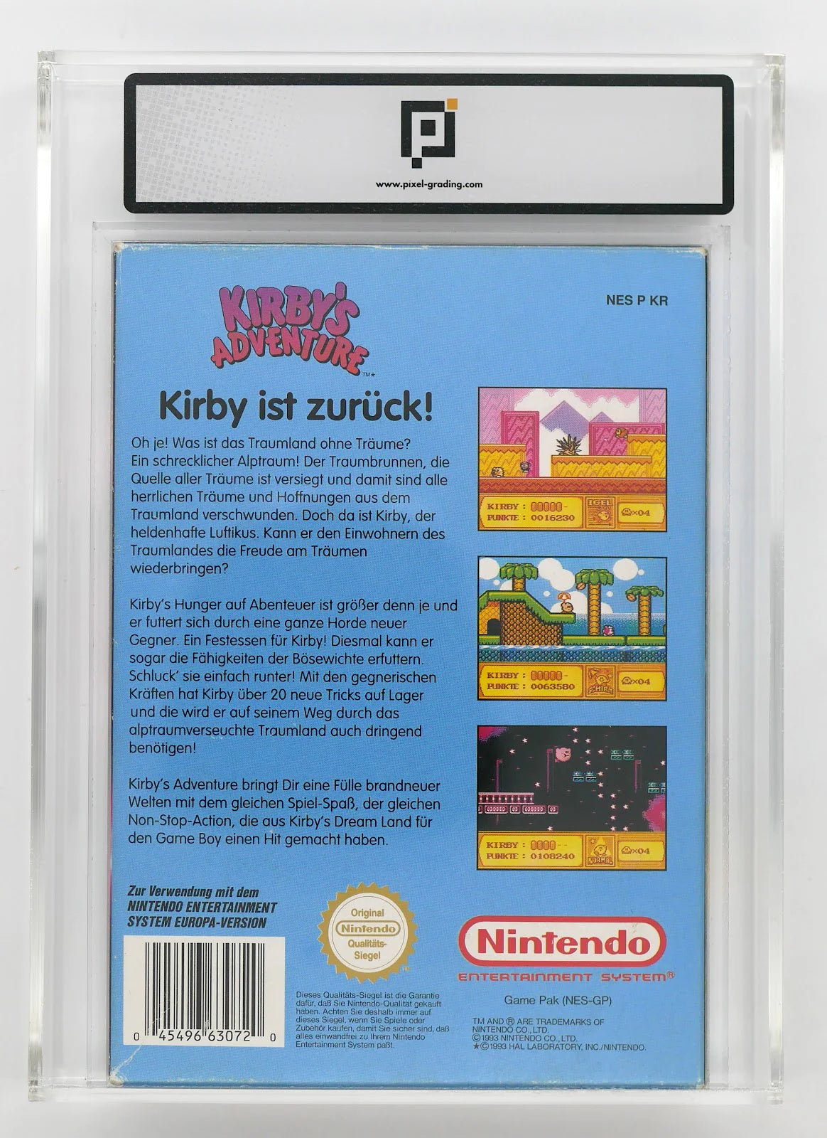Kirby's Adventure Pixel Grading CIB 75+ (DE) · Sammlerstück