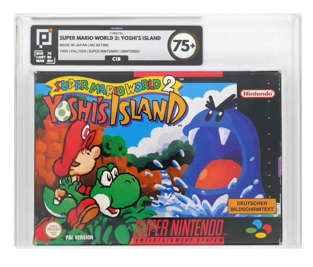 Super Mario World 2: Yoshi's Island Pixel Grading CIB 75+ (DE) · Sammlerstück