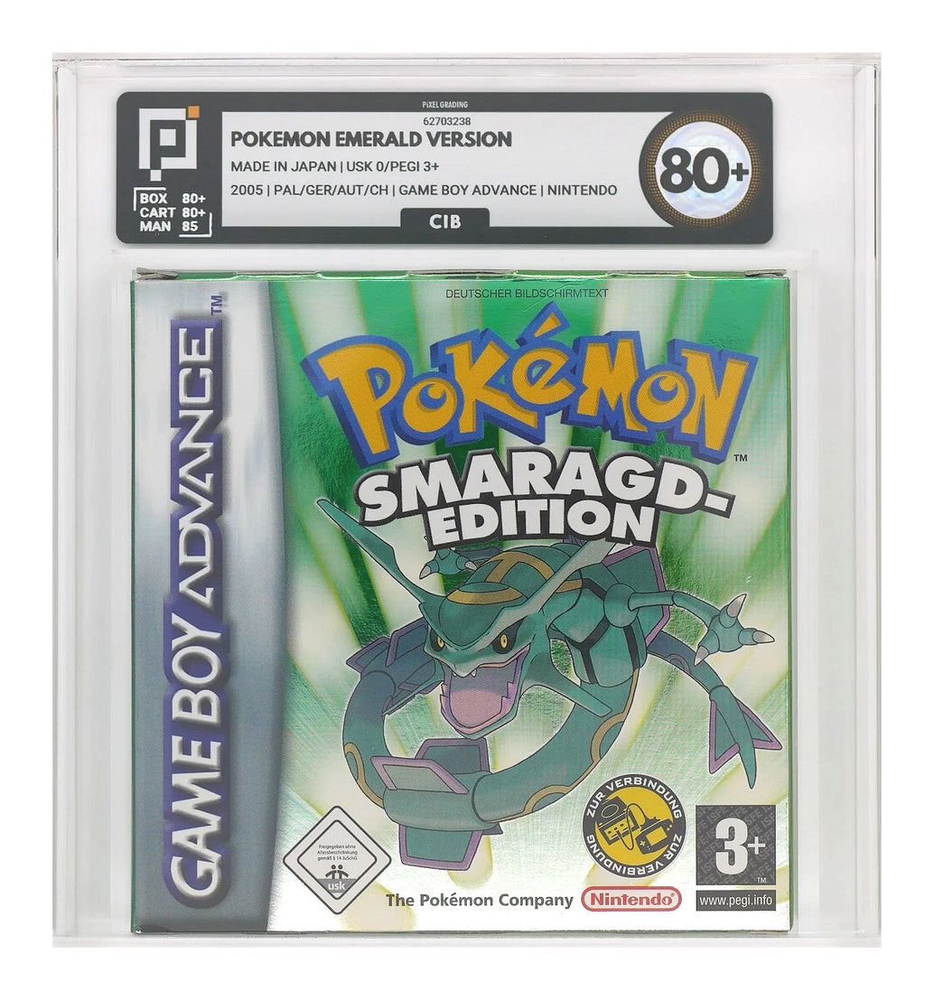Pokemon Smaragd Edition Pixel Grading CIB 80+ (GB) · Sammlerstück