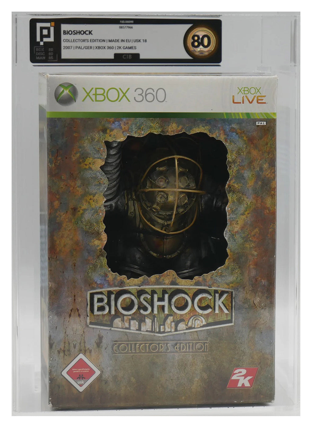 BioShock Collector's Edition Pixel Grading CIB 80 (DE) — Big Box · Sammlerstück