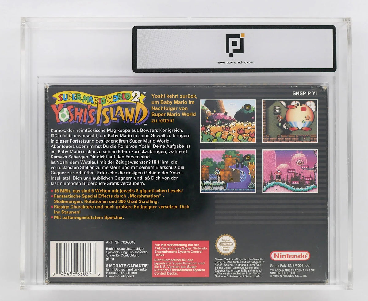 Super Mario World 2: Yoshi's Island Pixel Grading CIB 75+ (DE) · Sammlerstück