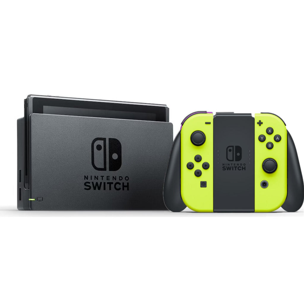 Konsole Neon-Gelb + Dock + HDMI Kabel + Grip + Netzteil