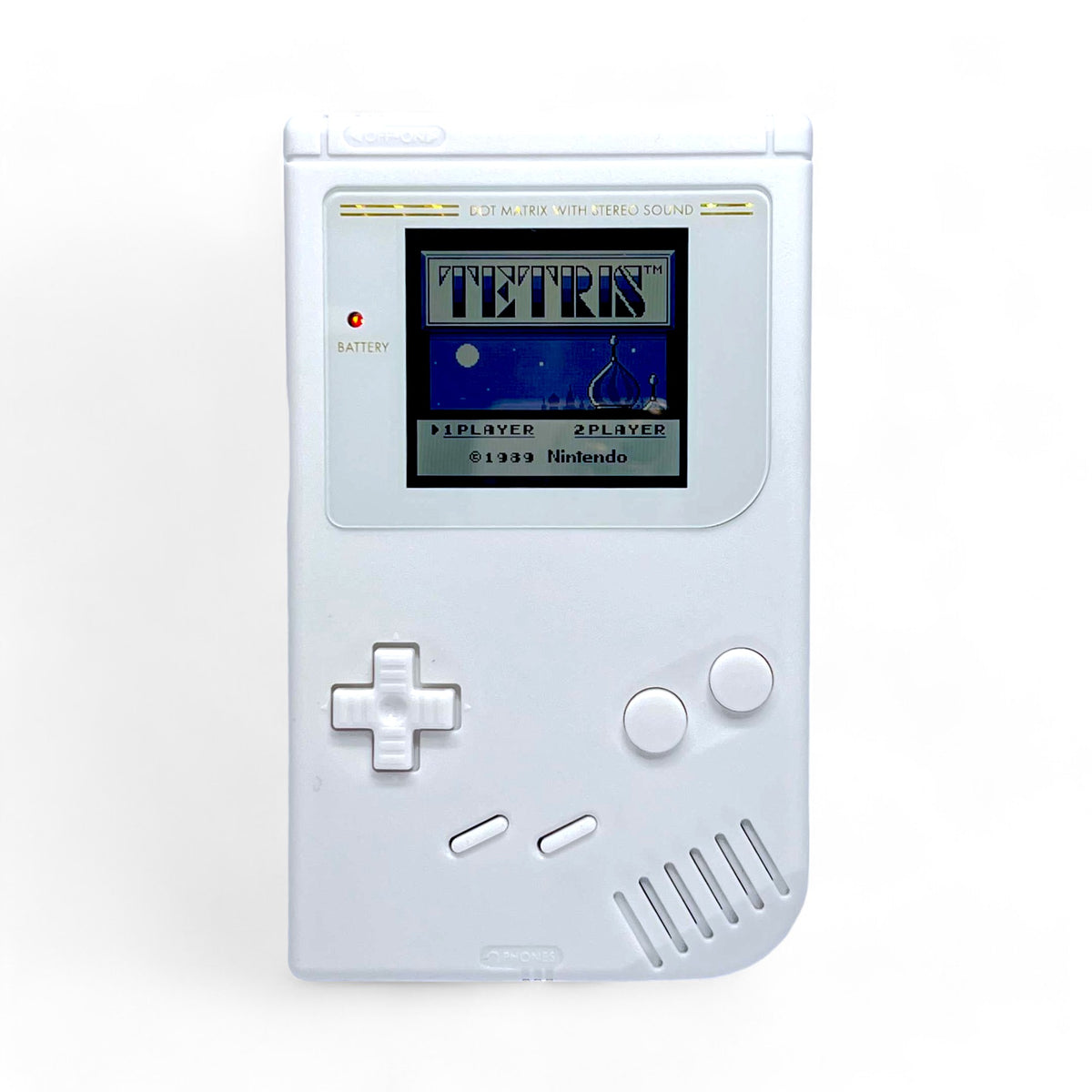 Konsole Classic DMG-01 Pure White IPS V5 LCD Display Mod [Retrosix]