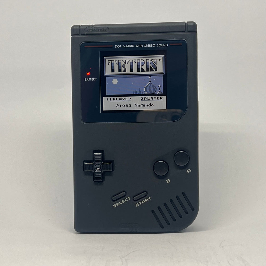 Konsole Classic DMG-01 Solid Black IPS V5 LCD Display Mod [Retrosix]