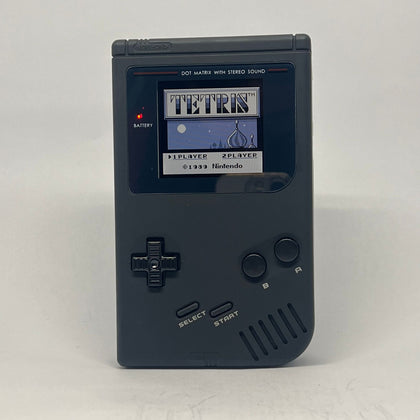Konsole Classic DMG-01 Solid Black IPS V5 LCD Display Mod [Retrosix]
