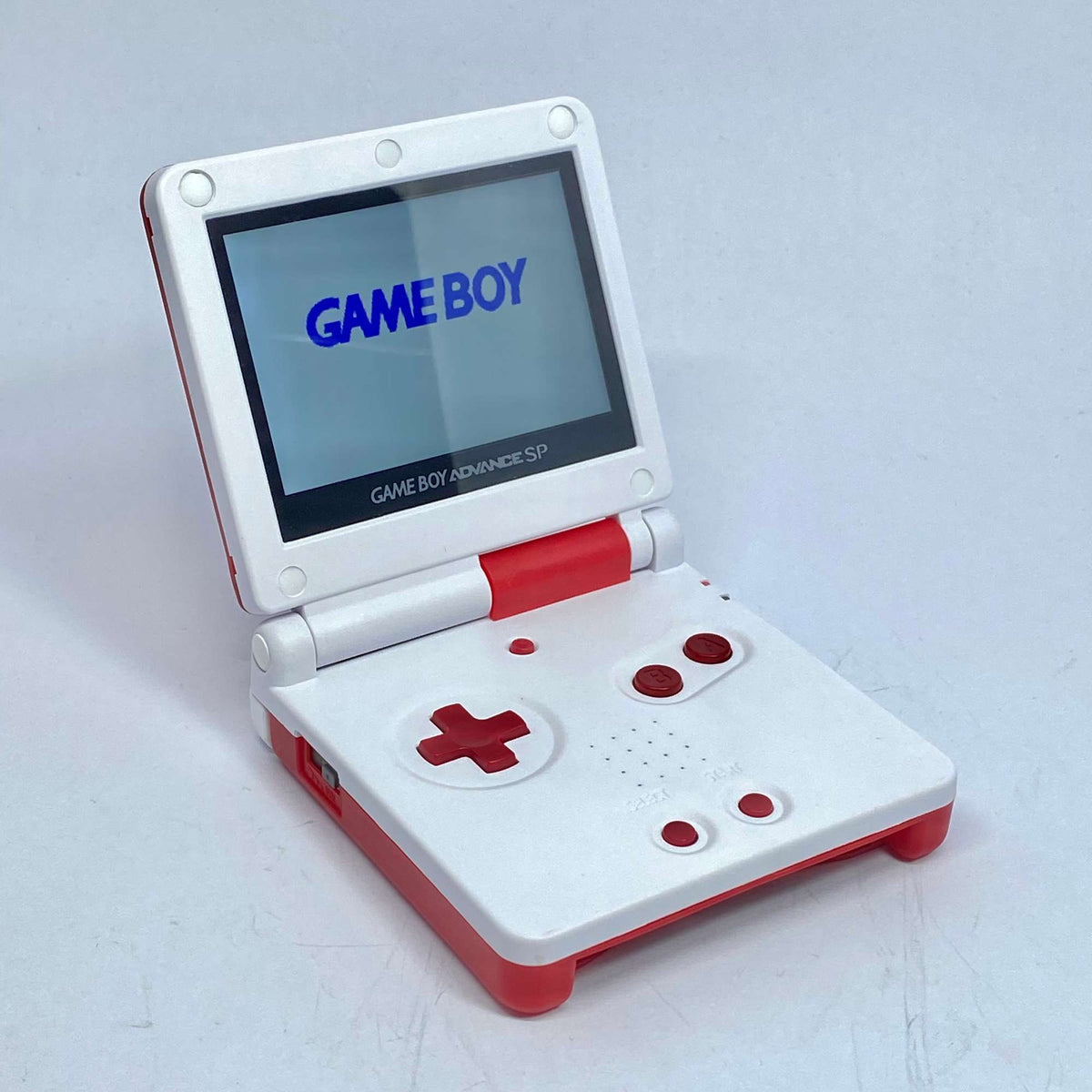 Konsole GBA SP Mario Pilz Haptik IPS V3 Mod + Netzteil