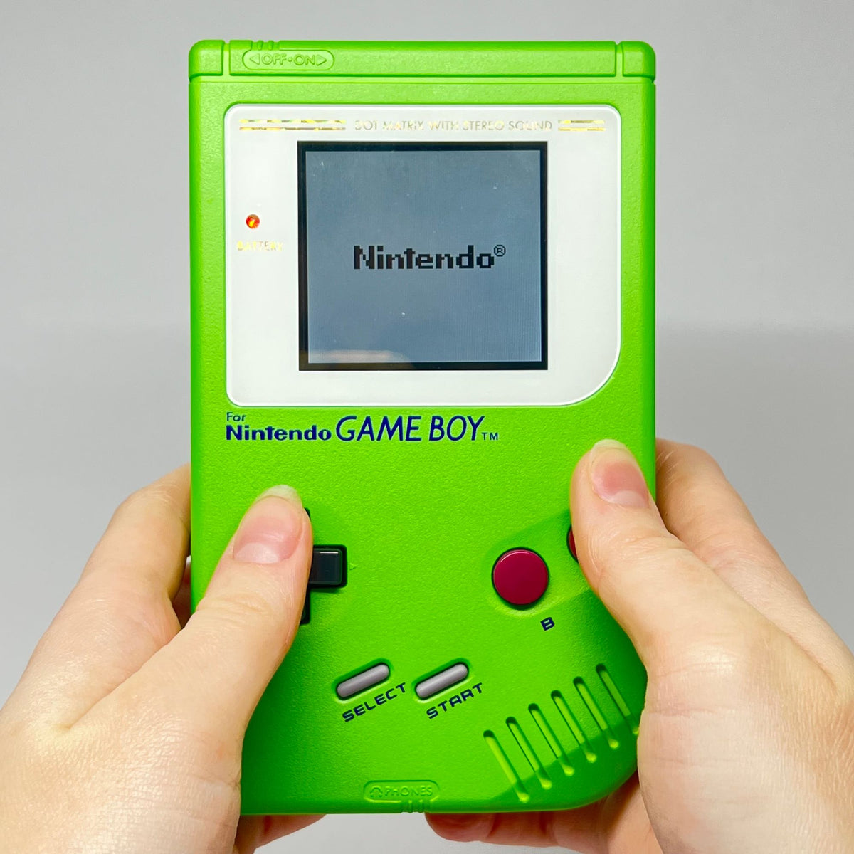 Konsole Classic DMG-01 grün Retrosix IPS V3 LCD Display Mod und USB-C Akku