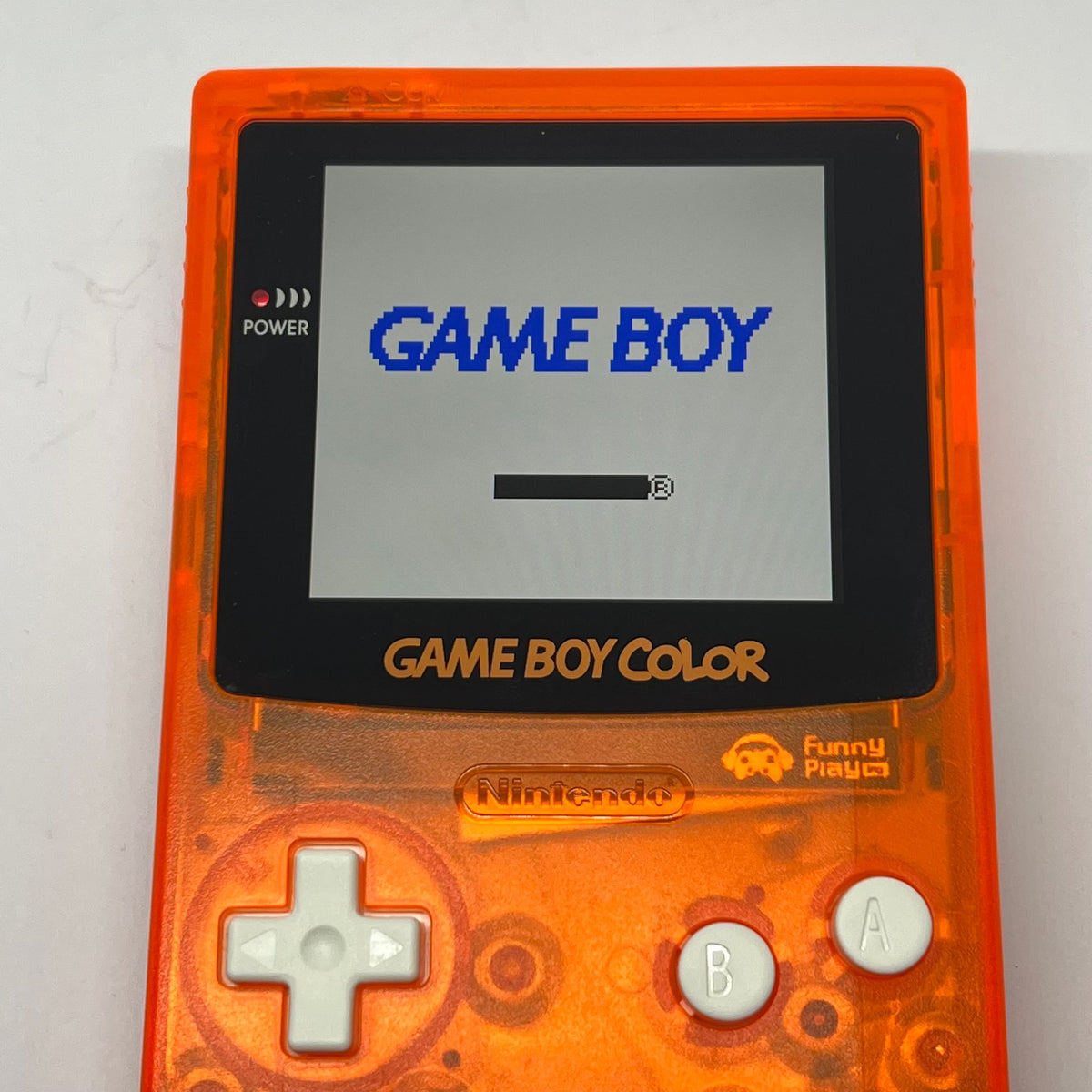 Konsole #orange-transparent funnyplay Q5 V2 IPS Display mit farbigem Logo