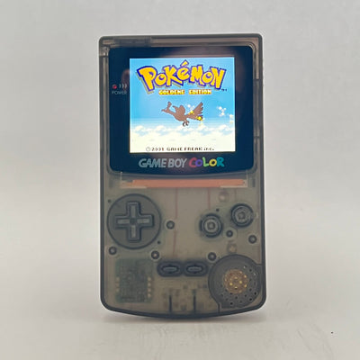 Konsole #Clear Black Q5 IPS Mod mit größerem Display [Retrosix]