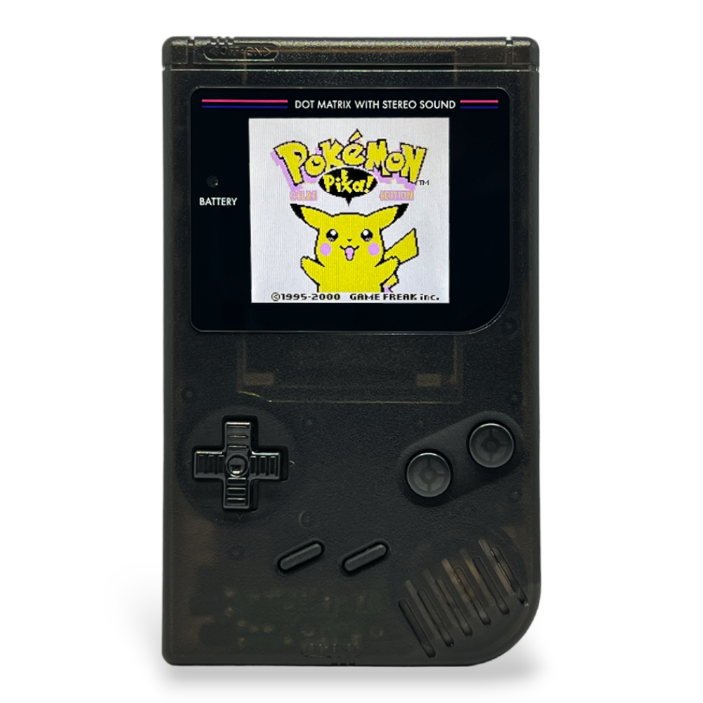 Konsole Classic DMG-01 schwarz-transp. IPS V5 LCD Display Mod
