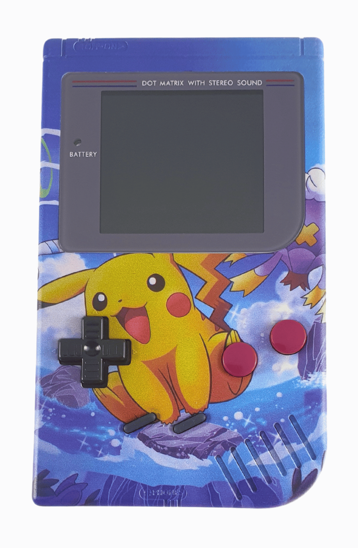 Konsole Classic DMG-01 Blue-White Pikachu IPS Q5 LCD Display Mod