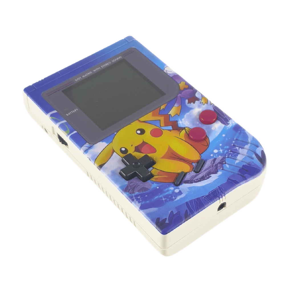 Konsole Classic DMG-01 Blue-White Pikachu IPS Q5 LCD Display Mod