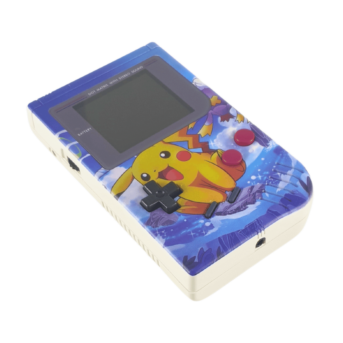 Konsole Classic DMG-01 Blue-White Pikachu IPS Q5 LCD Display Mod