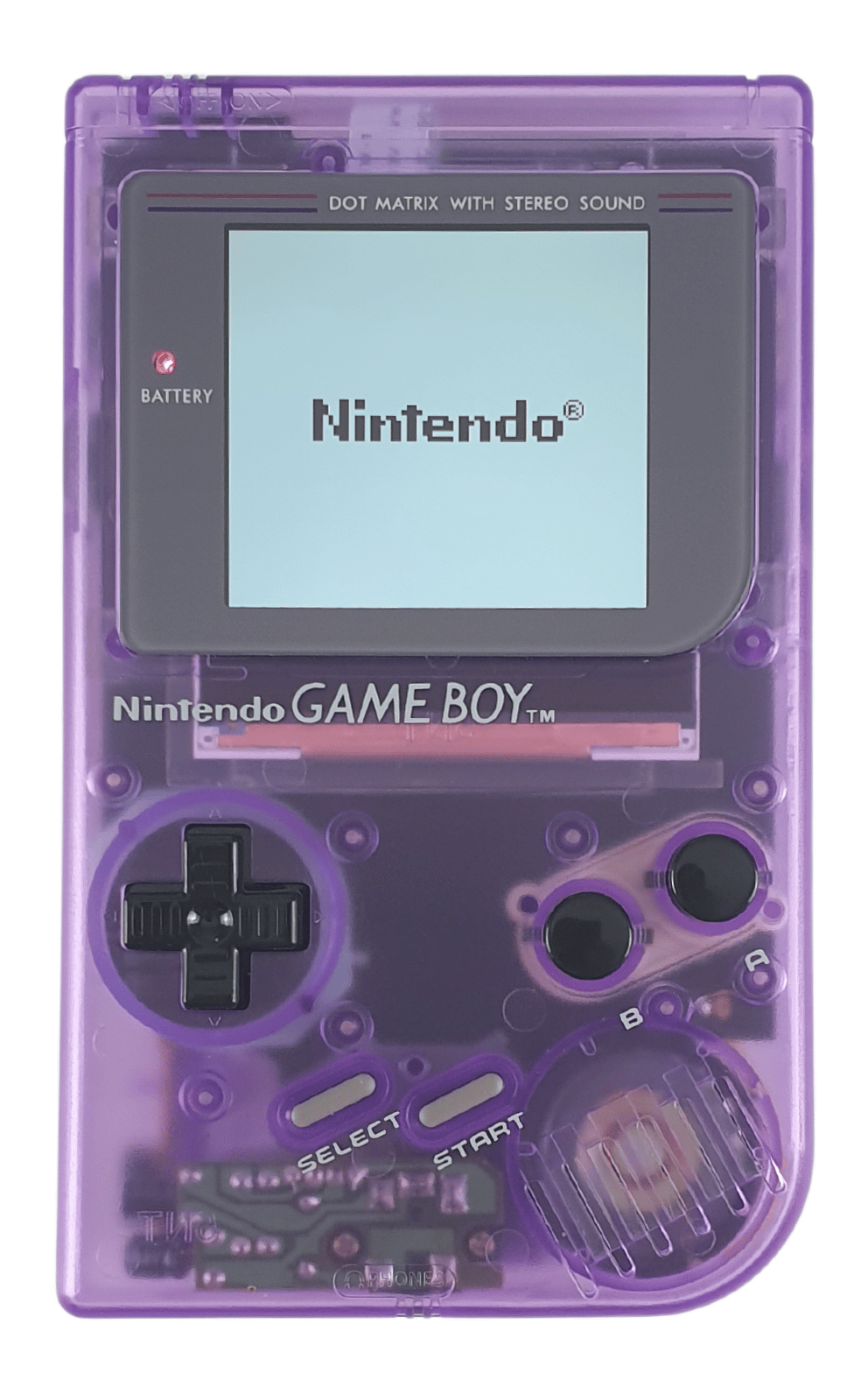 Konsole Classic DMG-01 Clear Purple IPS Q5 LCD Display Mod