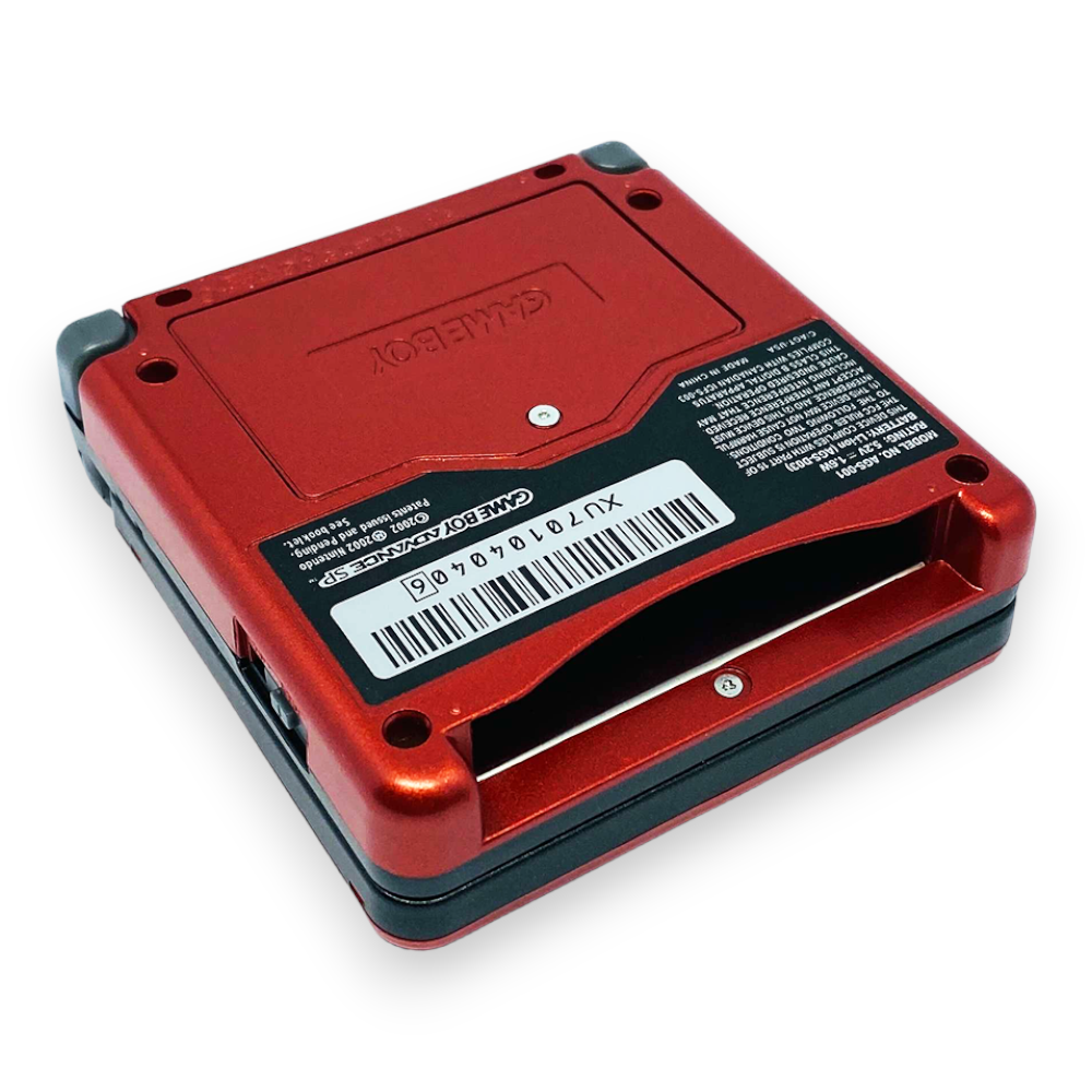Konsole GBA SP Red & Black Dragon IPS V3 Mod + Netzteil