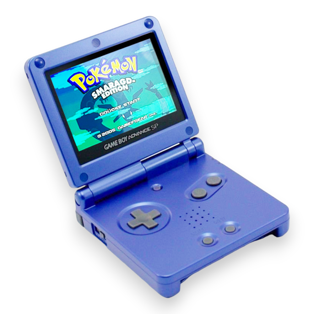 Konsole GBA SP blau IPS V2 + Netzteil