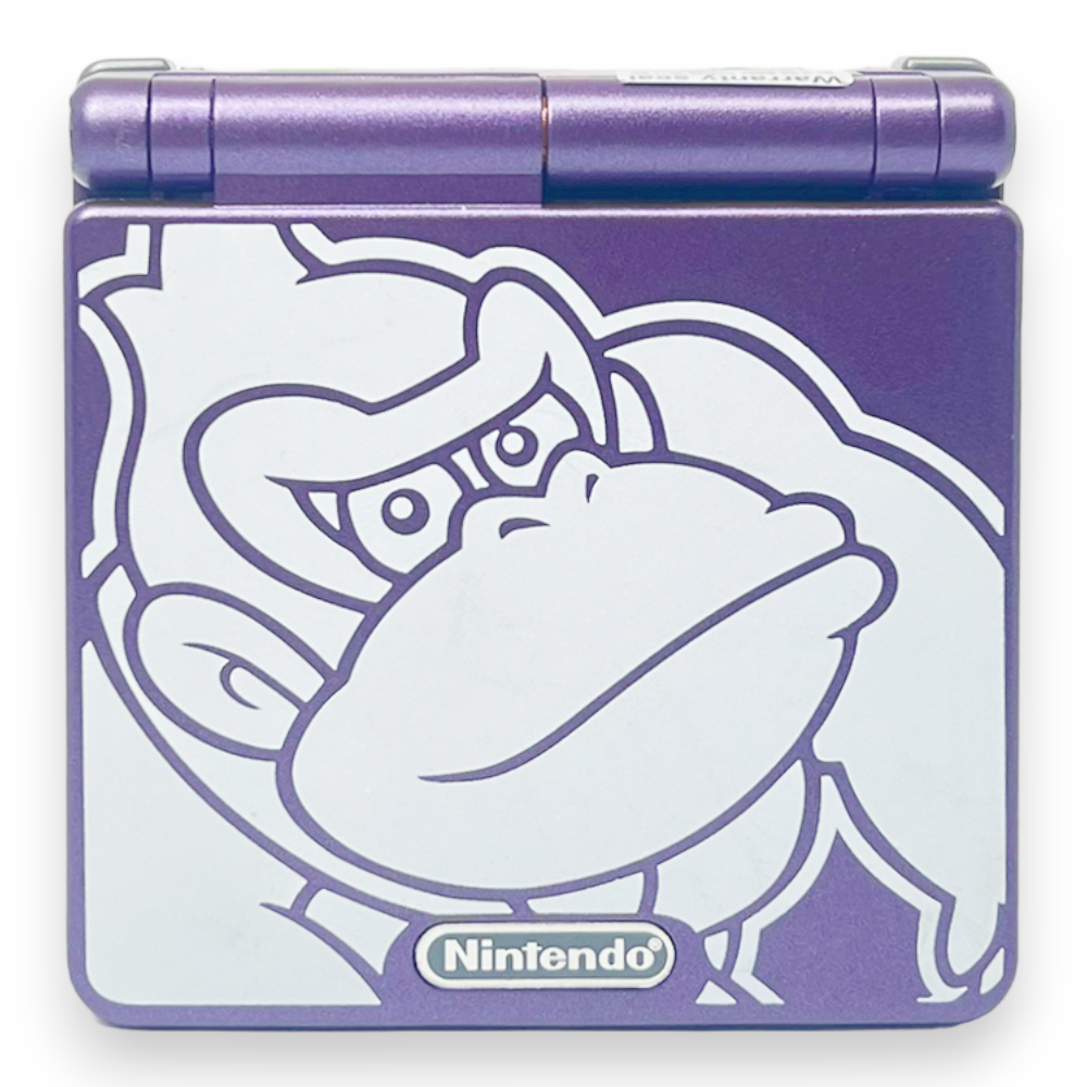 Konsole GBA SP Donkey Kong lila IPS V3 + Colorchange + Pixel Effekt + OSD + Netzteil