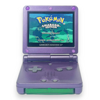Konsole GBA SP Donkey Kong lila IPS V2 Mod + Netzteil