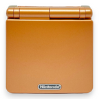 Konsole GBA SP bronze IPS V3 Mod + Colorchange + Pixel Effekt + OSD + Netzteil