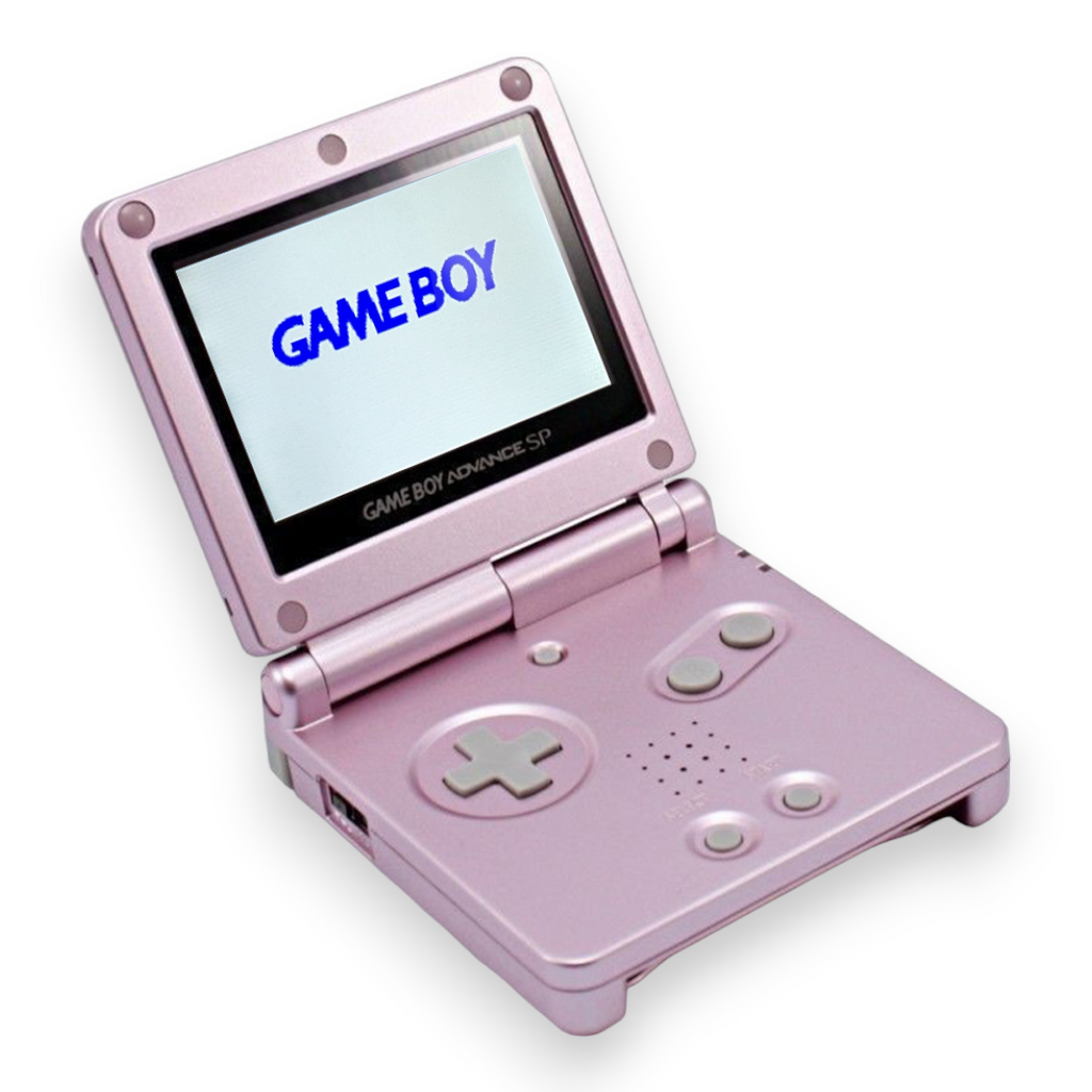 Konsole GBA SP rosa - pink IPS LCD Display MOD + Netzteil
