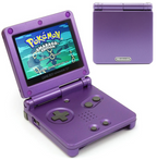 Konsole GBA SP lila IPS V3 Mod + Colorchange + Pixel Effekt + OSD + Netzteil
